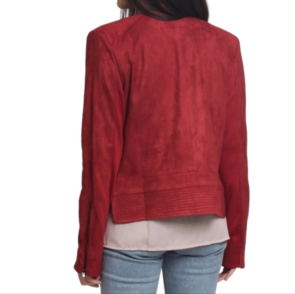 Fate Burnt Orange Delilah Suede Cropped Jacket - Size Large - Picture 4 of 13